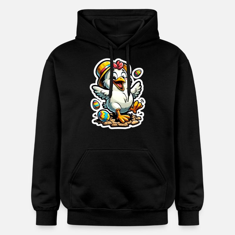 Easter chicks Happy Easter - Gildan Unisex Softstyle® Midweight Hoodie - black