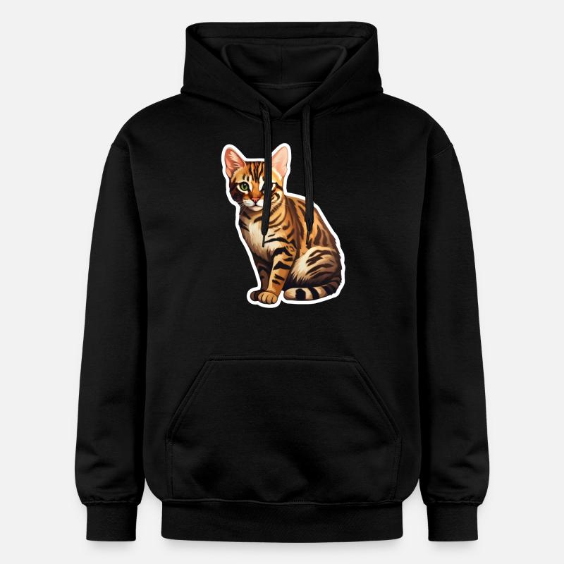 Chat du Bengale - Sweat à capuche Softstyle® Gildan Unisexe - noir