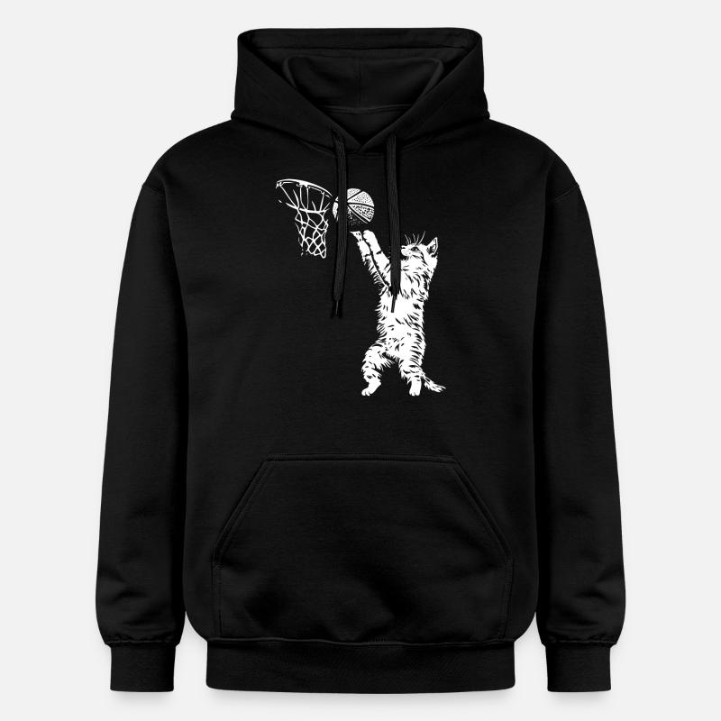 Dunk de basket-ball pour chat - Sweat à capuche Softstyle® Gildan Unisexe - noir
