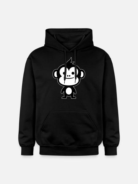 Simple Monkey - Gildan Unisex Softstyle® Midweight Hoodie - black