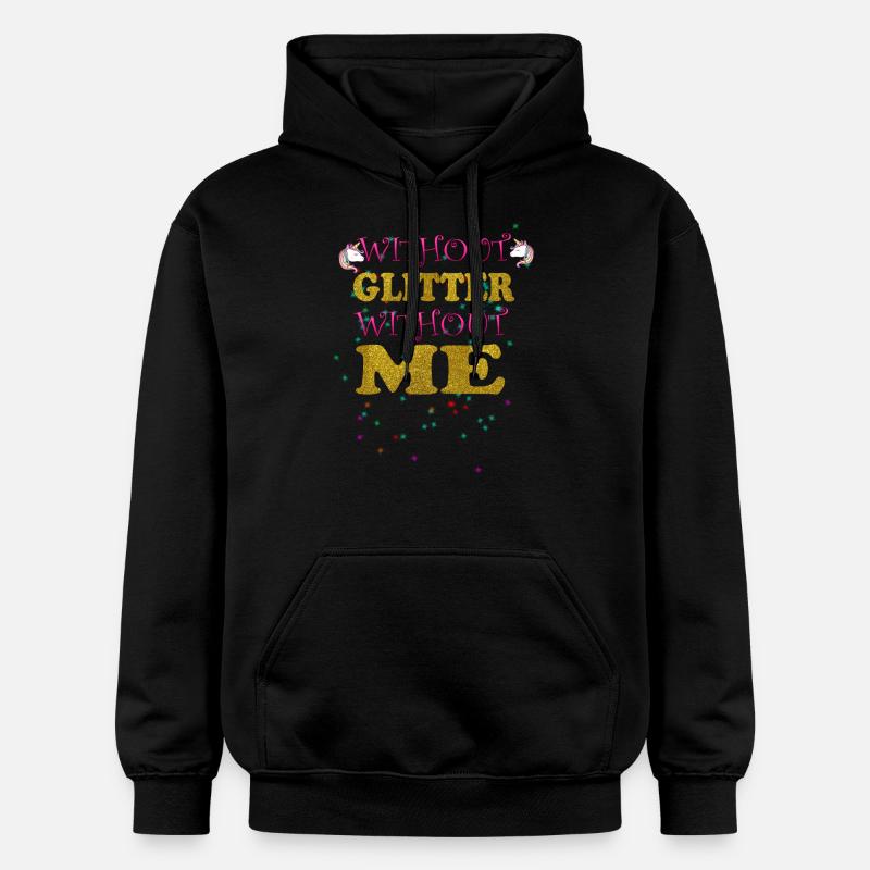SANS GLITTER SANS ME - Sweat à capuche Softstyle® Gildan Unisexe - noir