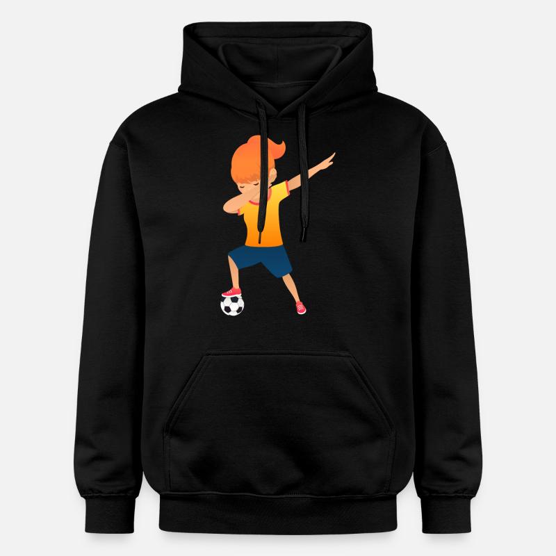 Soccer Girl Dab Dance - Sweat à capuche Softstyle® Gildan Unisexe - noir