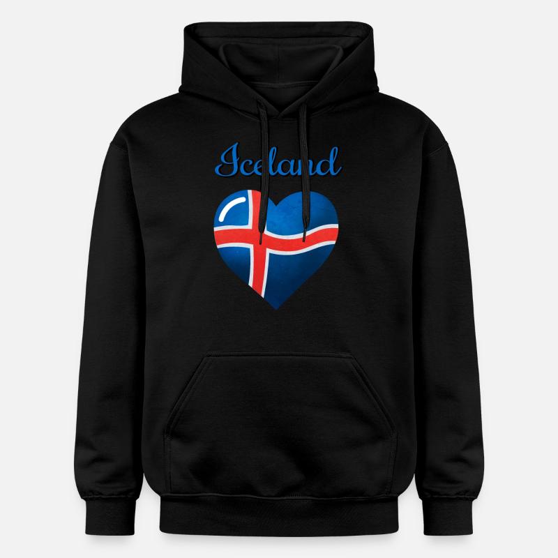 Le drapeau de l’Islande - Sweat à capuche Softstyle® Gildan Unisexe - noir