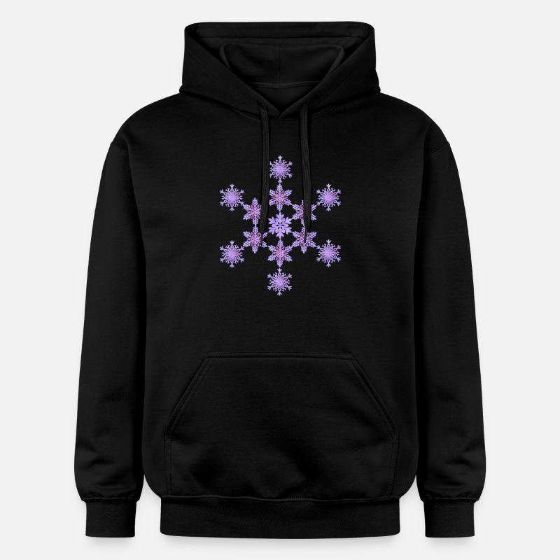Mandala flocon de neige - Sweat à capuche Softstyle® Gildan Unisexe - noir