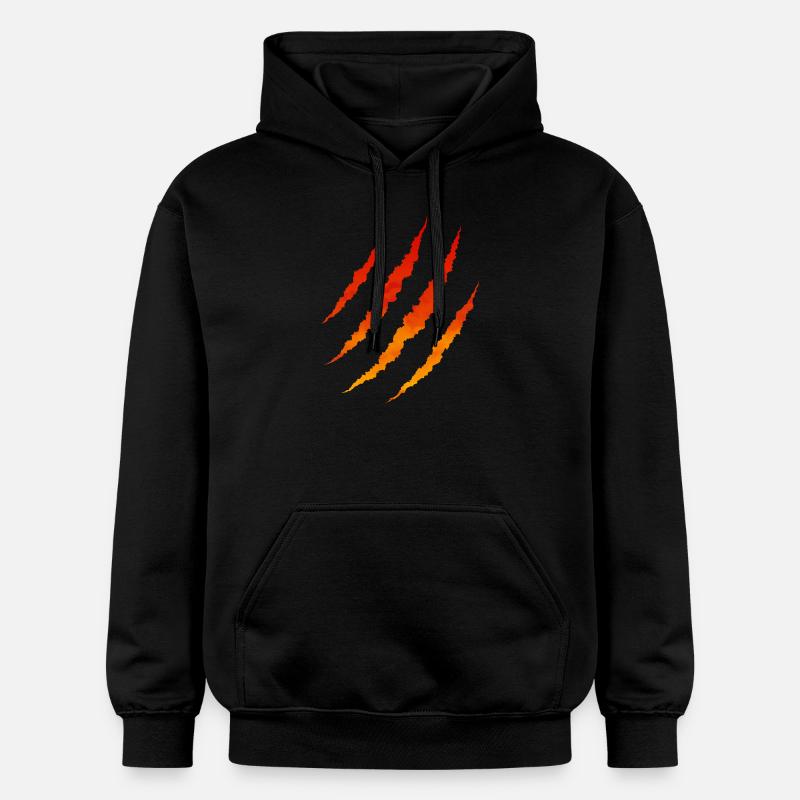 Fire scratches - Gildan Unisex Softstyle® Midweight Hoodie - black