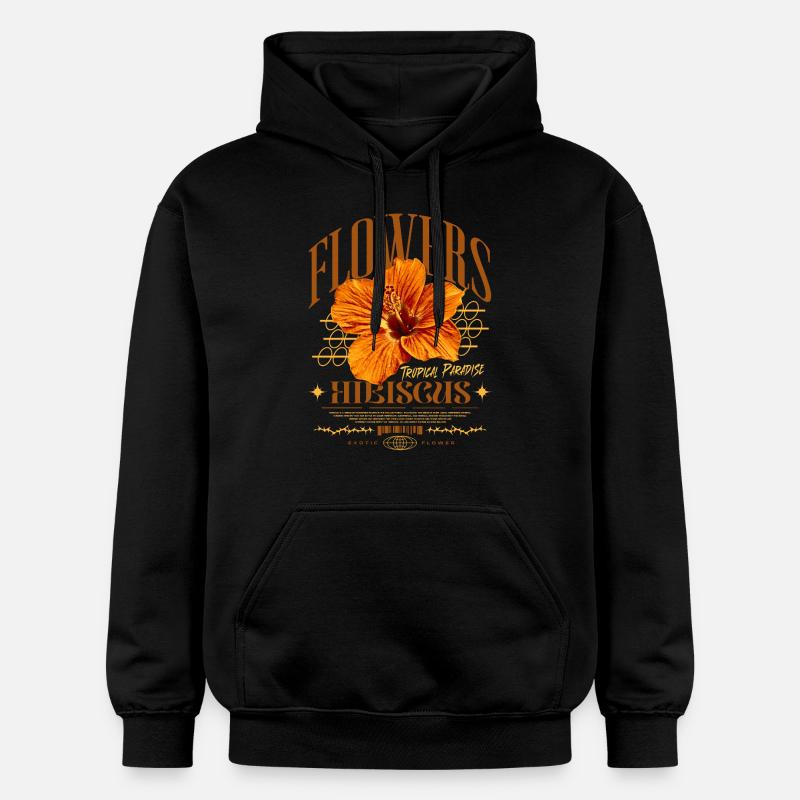 Fleur d’hibiscus Fleur d’hibiscus - Sweat à capuche Softstyle® Gildan Unisexe - noir