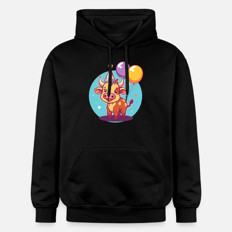 Taureau Anniversaire Bébé - Sweat à capuche Softstyle® Gildan Unisexe - noir