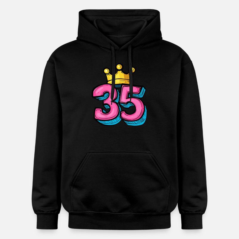 Couronne à 35 chiffres - Sweat à capuche Softstyle® Gildan Unisexe - noir