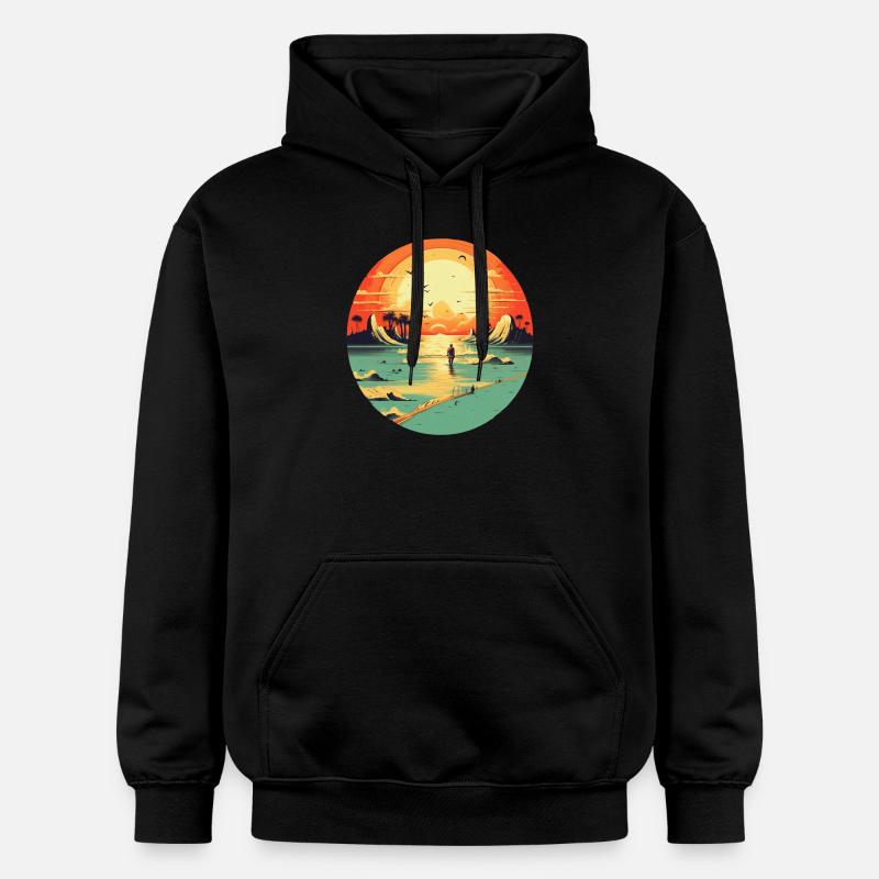 Plage - Sweat à capuche Softstyle® Gildan Unisexe - noir