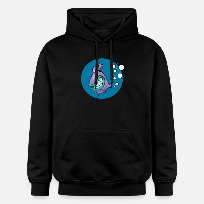 Parpy poisson - Sweat à capuche Softstyle® Gildan Unisexe - noir