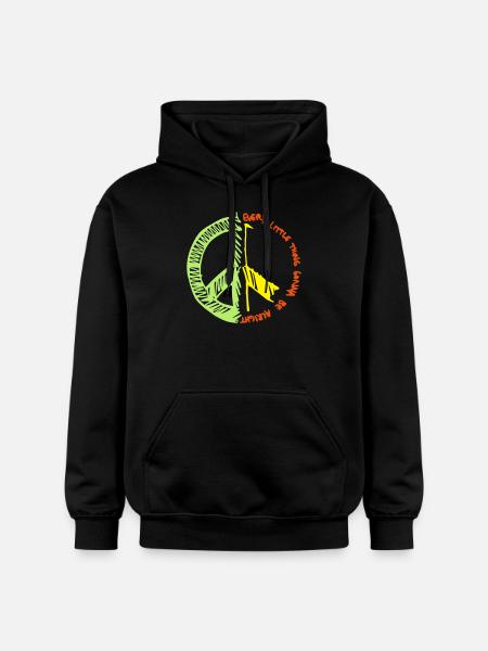 Peace - Gildan Unisex Softstyle® Midweight Hoodie - Schwarz