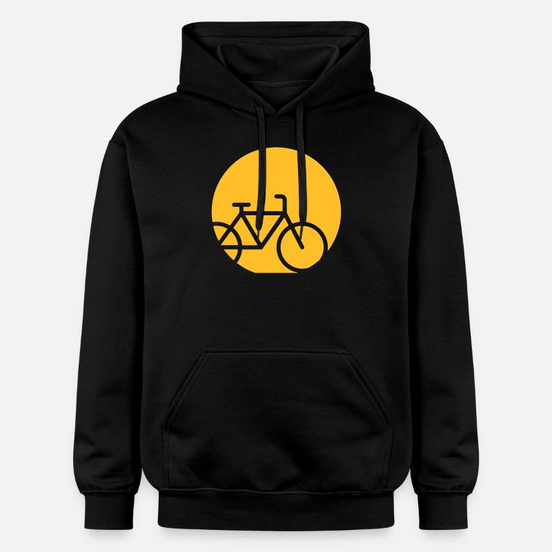 Vélo dans la lune - Sweat à capuche Softstyle® Gildan Unisexe - noir