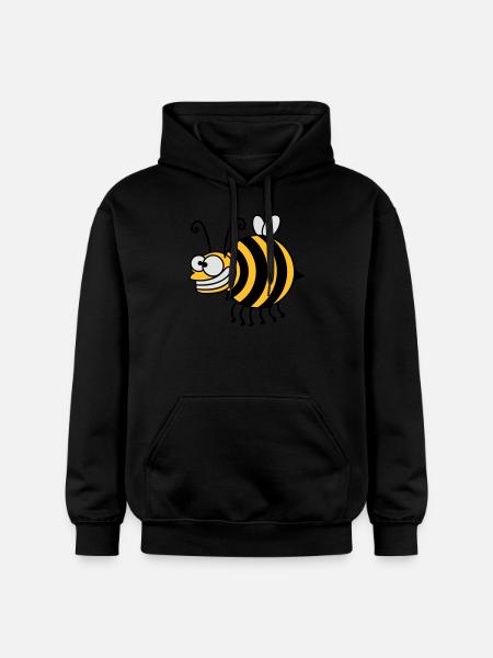 Funny thickness crazy bee - Gildan Unisex Softstyle® Midweight Hoodie - black