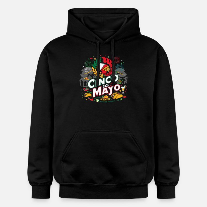 drôle Cinco de Mayo - Sweat à capuche Softstyle® Gildan Unisexe - noir