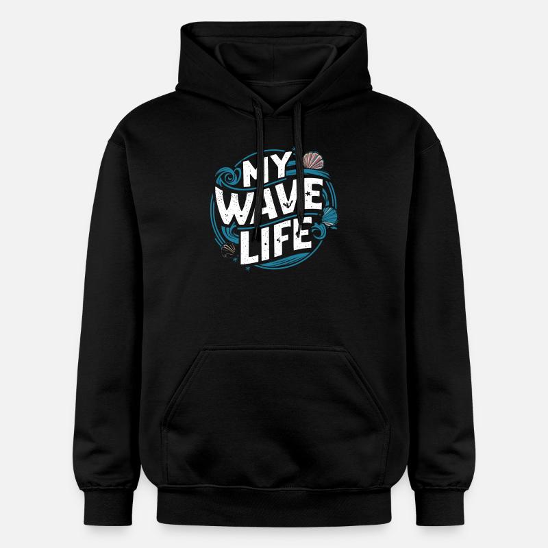 My wave life - Sweat à capuche Softstyle® Gildan Unisexe - noir