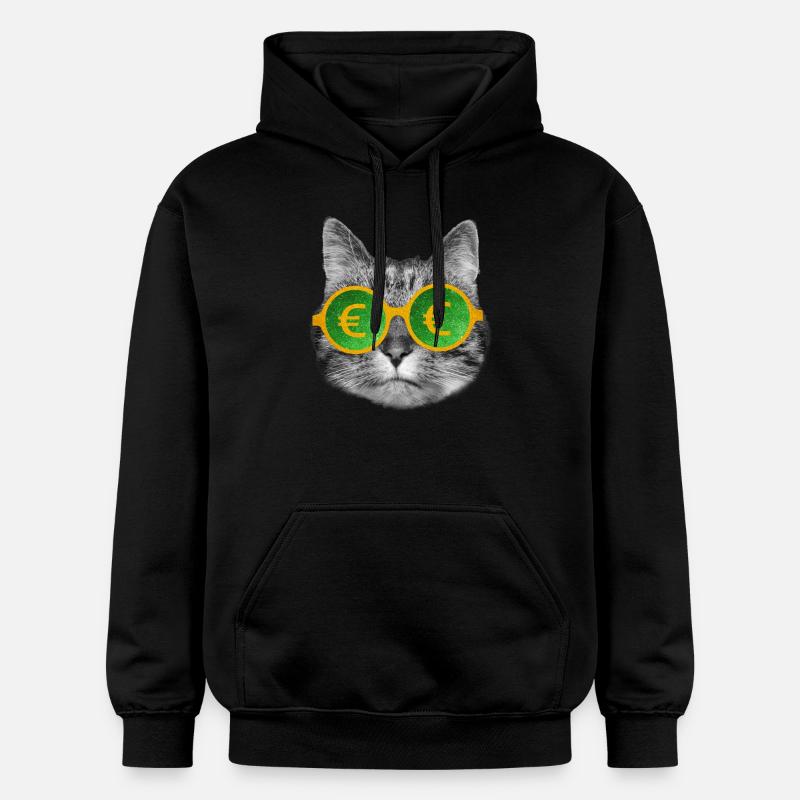 Lunettes d’argent pour chat - Sweat à capuche Softstyle® Gildan Unisexe - noir
