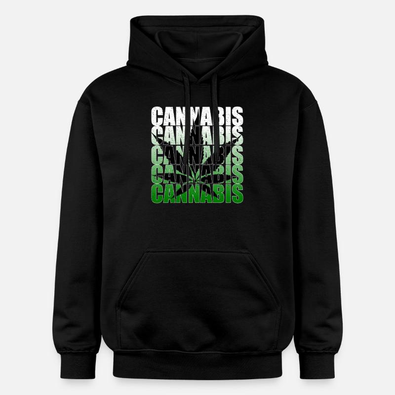 Feuille de Cannabis - Sweat à capuche Softstyle® Gildan Unisexe - noir