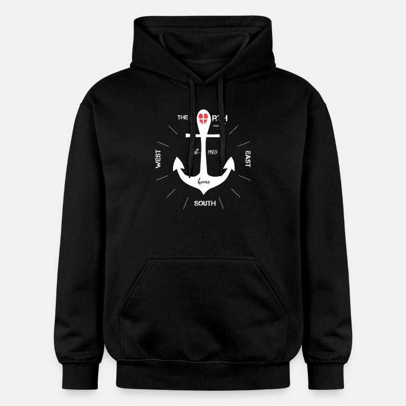 Ancré Danemark Copenhague - Sweat à capuche Softstyle® Gildan Unisexe - noir