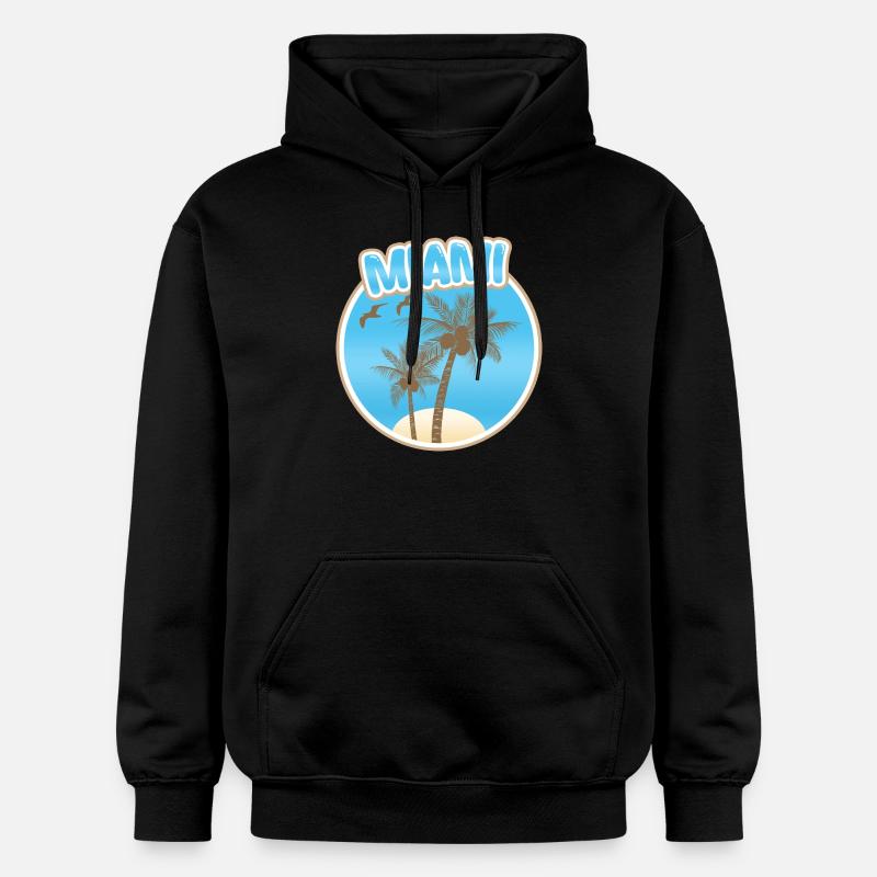 Vacances Miami - Sweat à capuche Softstyle® Gildan Unisexe - noir