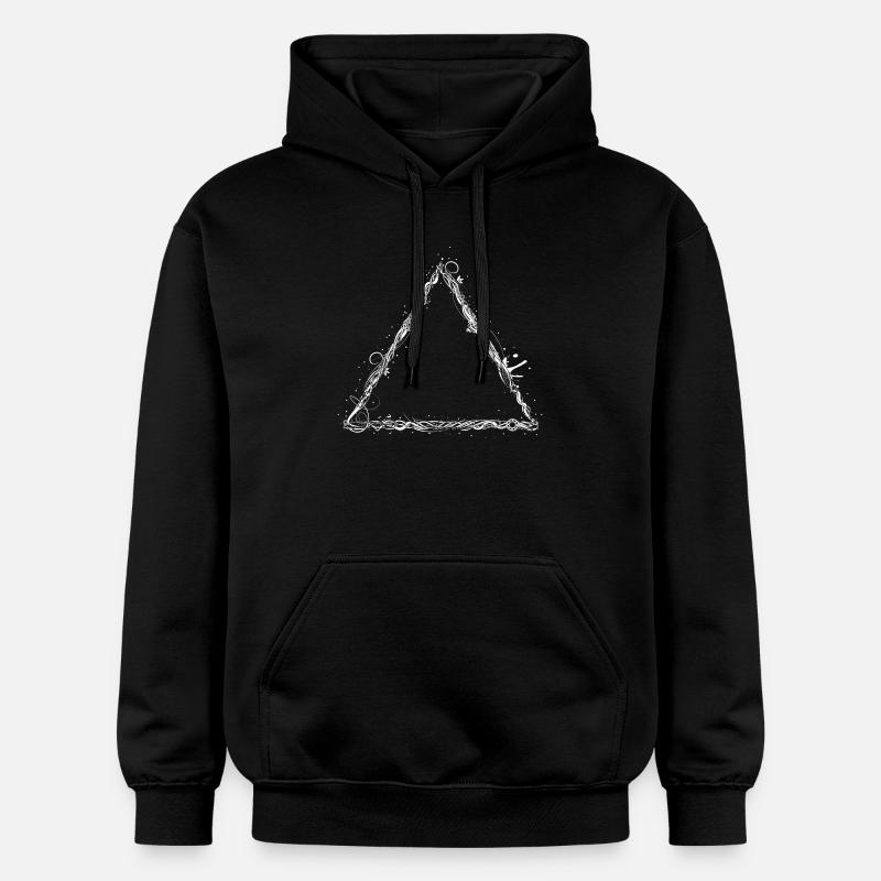 triangle blanc - Sweat à capuche Softstyle® Gildan Unisexe - noir