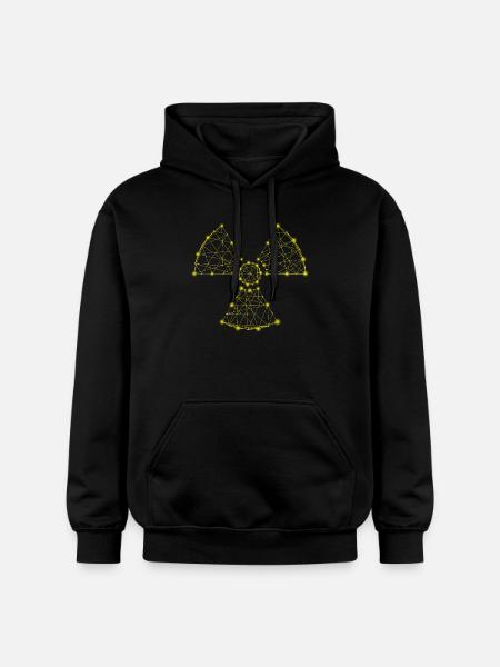 Danger symbol radiation Manip radio Radiology - Gildan Unisex Softstyle® Midweight Hoodie - black