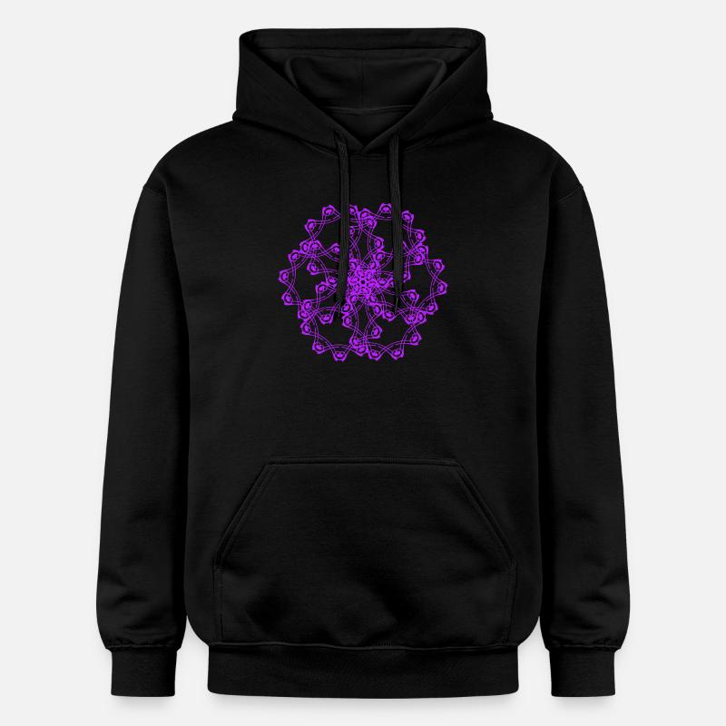 Motifs aléatoires encerclés - Sweat à capuche Softstyle® Gildan Unisexe - noir