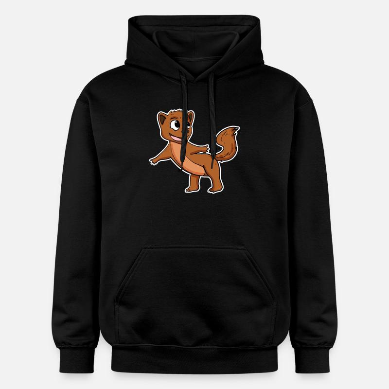 Wiesel Marder - Gildan Unisex Softstyle® Midweight Hoodie - Schwarz