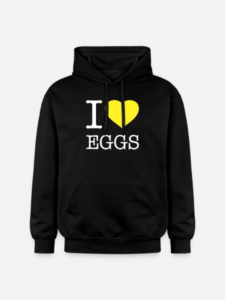 I LOVE EGGS - Gildan Unisex Softstyle® Midweight Hoodie - black