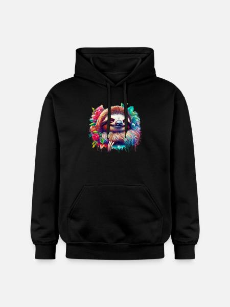 Sloth - Gildan Unisex Softstyle® Midweight Hoodie - black