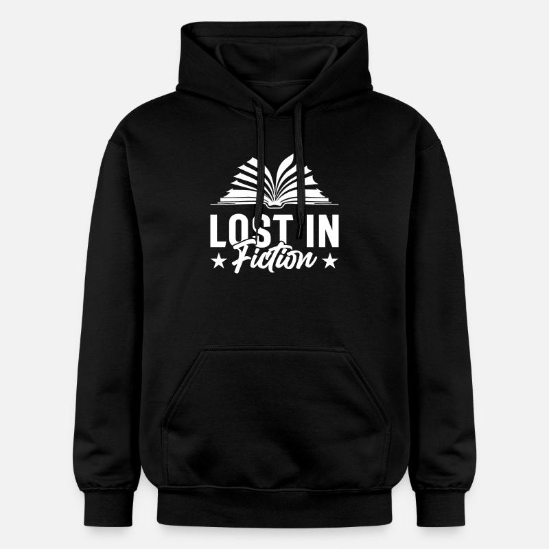 PERDU DANS LA FICTION - Sweat à capuche Softstyle® Gildan Unisexe - noir