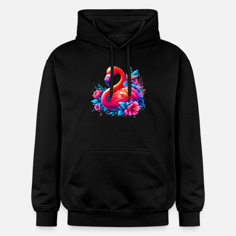 Flamant - Sweat à capuche Softstyle® Gildan Unisexe - noir