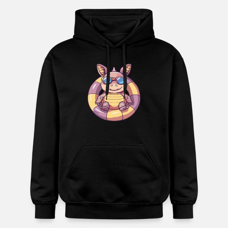 Armadillo Bande Dessinée Cool - Sweat à capuche Softstyle® Gildan Unisexe - noir