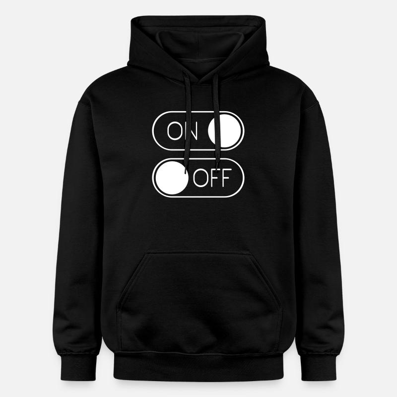 Toggle Graphic On Off Switch - Gildan Unisex Softstyle® Midweight Hoodie - black