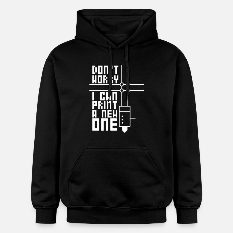 Impression 3D filament 3D d'imprimante 3D - Sweat à capuche Softstyle® Gildan Unisexe - noir