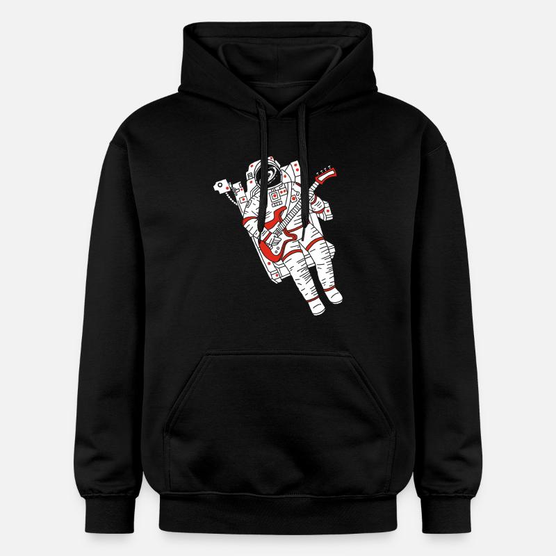 Astronaute guitariste - Sweat à capuche Softstyle® Gildan Unisexe - noir