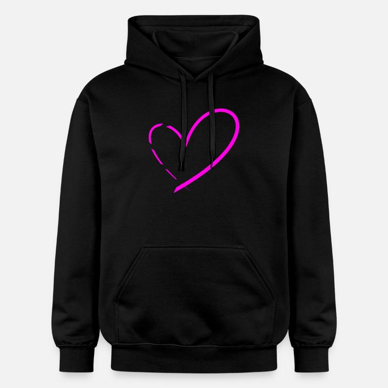 Coeurs - Sweat à capuche Softstyle® Gildan Unisexe - noir