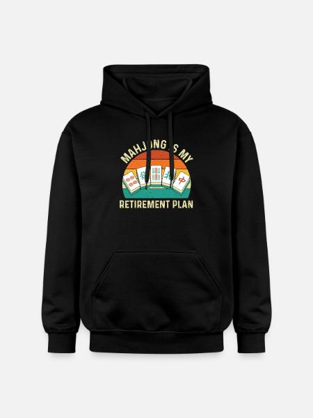 Mahjong Is My Retirement Plan Funny - Gildan Unisex Softstyle® Midweight Hoodie - black