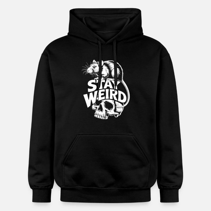 Reste Rat Crâne Bizarre - Sweat à capuche Softstyle® Gildan Unisexe - noir