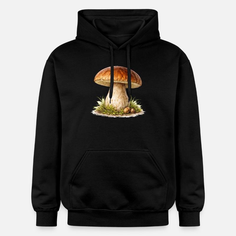 Illustration de champignon forestier - Sweat à capuche Softstyle® Gildan Unisexe - noir