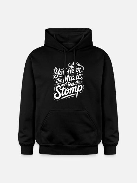 Country Line Dance Music Vibe - Gildan Unisex Softstyle® Midweight Hoodie - black