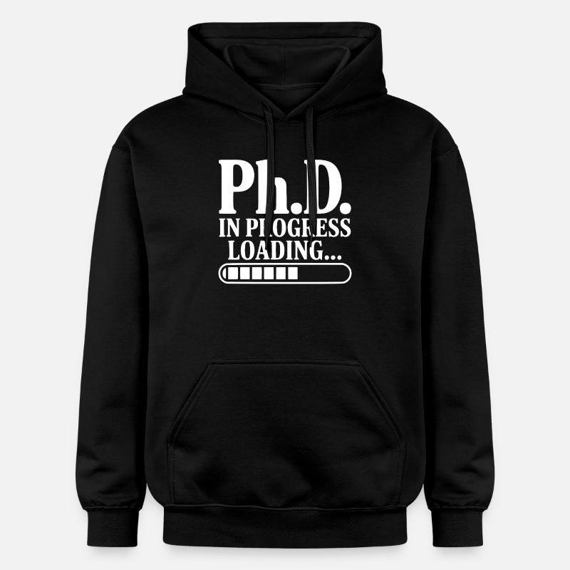 Ph.D. In Progress Loading... - Gildan Unisex Softstyle® Midweight Hoodie - black