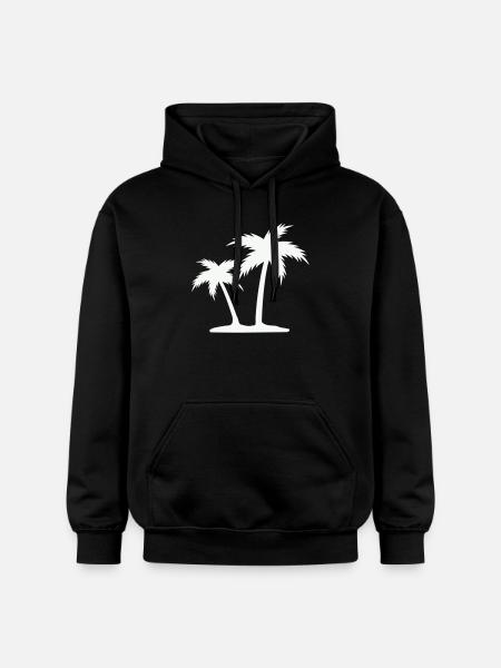 Palm Island Silhouette - Gildan Unisex Softstyle® Midweight Hoodie - black