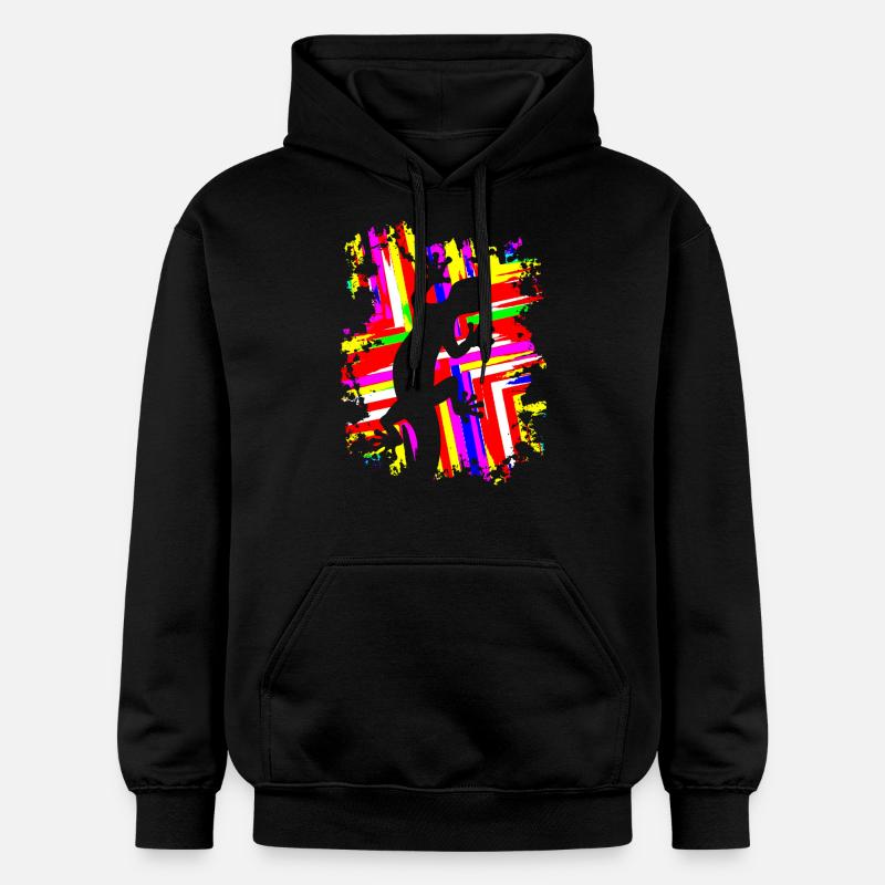 graffiti GECKO - Sweat à capuche Softstyle® Gildan Unisexe - noir