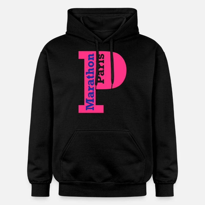 paris_marathon - Sweat à capuche Softstyle® Gildan Unisexe - noir