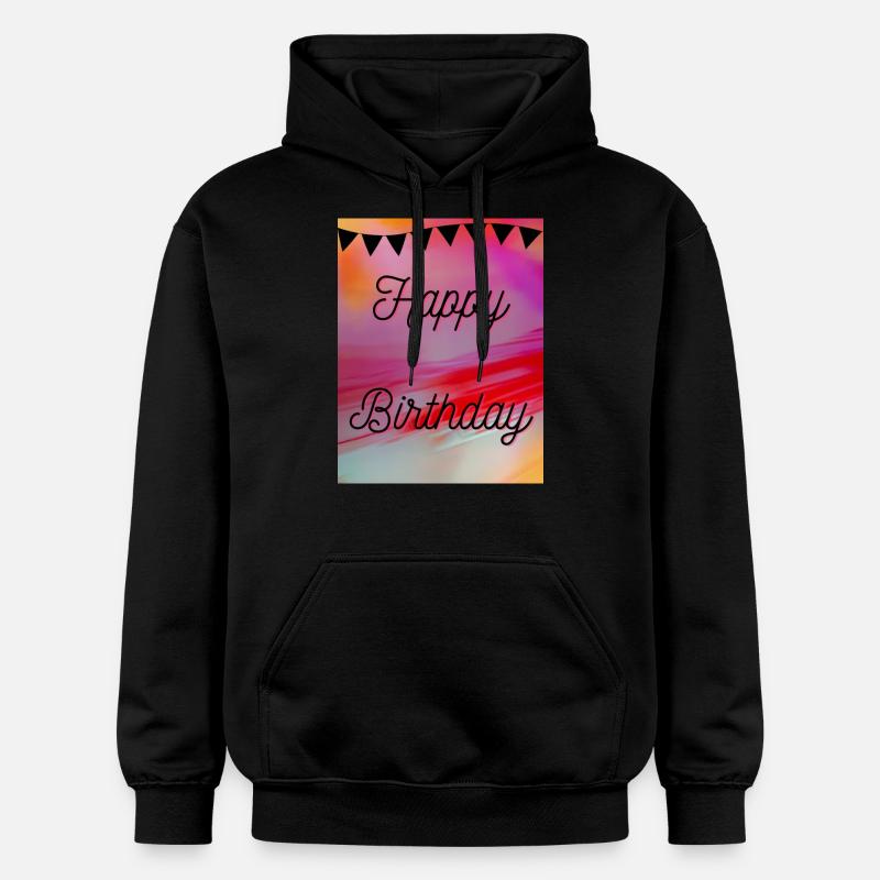 HAPPY BIRTHDAY,JOYEUX ANNIVERSAIRE,ANNIVERSAIRE - Sweat à capuche Softstyle® Gildan Unisexe - noir