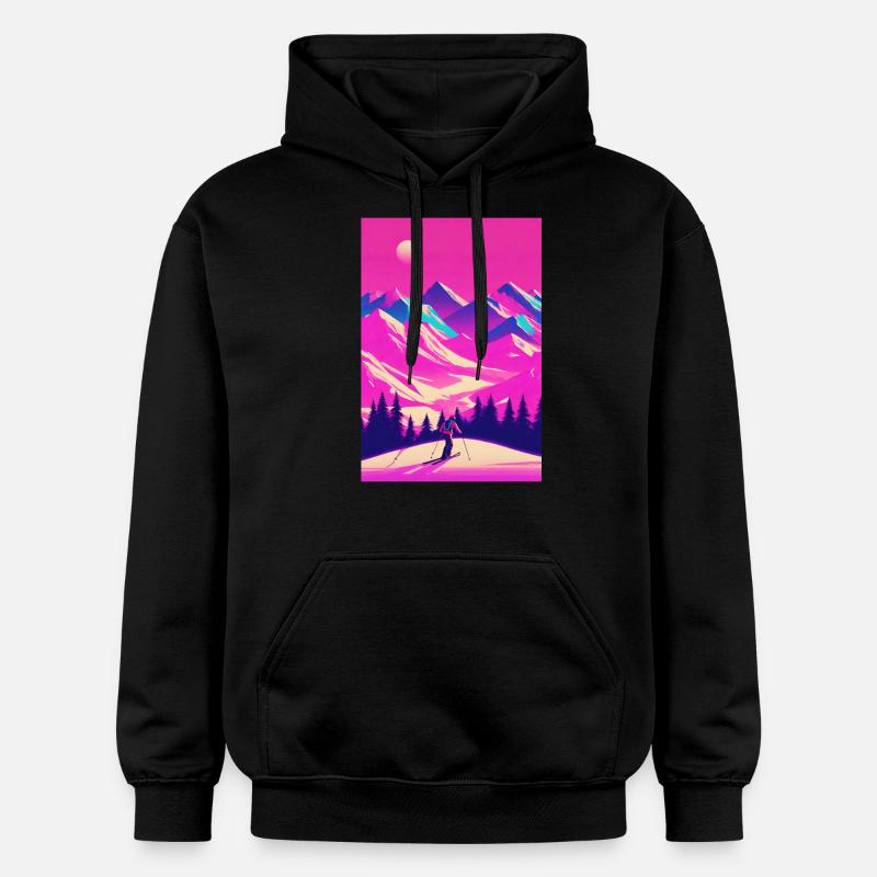 Ski - Sweat à capuche Softstyle® Gildan Unisexe - noir