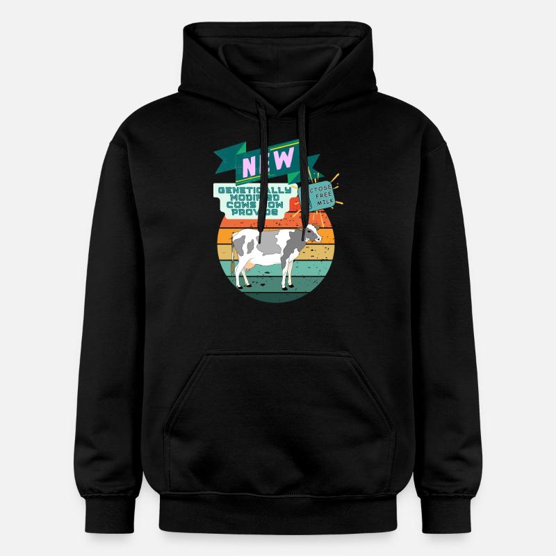 vaches génétiquement modifiées - Sweat à capuche Softstyle® Gildan Unisexe - noir