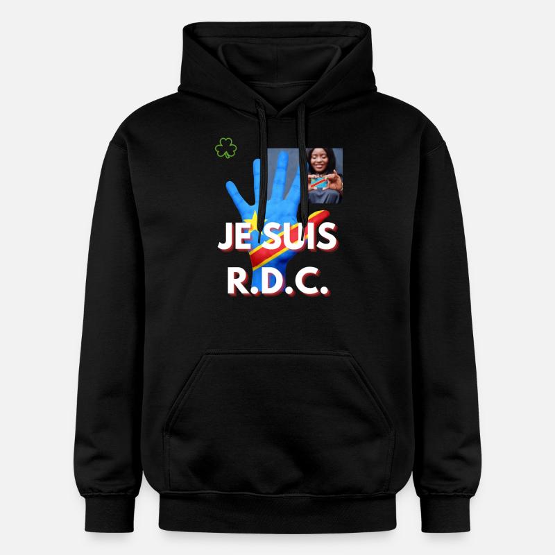 JE SUIS RDC - Sweat à capuche Softstyle® Gildan Unisexe - noir