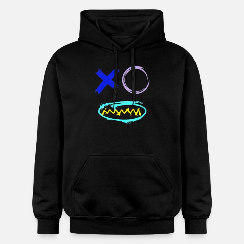 Visage Graffiti Dents - Sweat à capuche Softstyle® Gildan Unisexe - noir