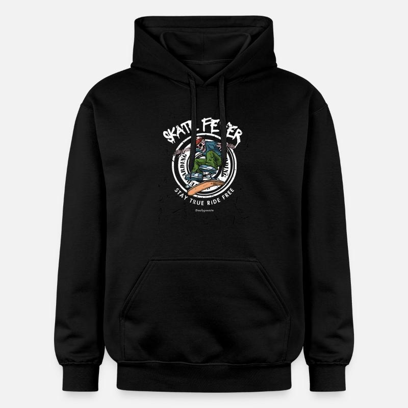 Crâne de patineur - Sweat à capuche Softstyle® Gildan Unisexe - noir